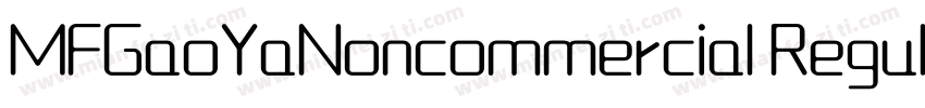MFGaoYaNoncommercial Regular字体转换